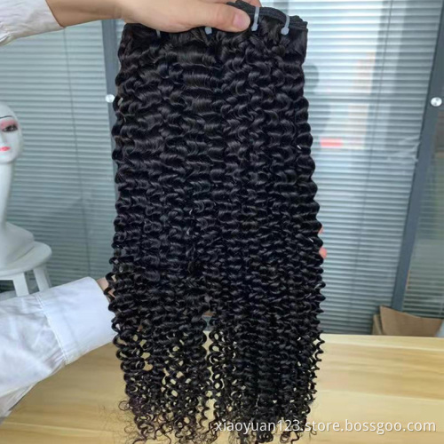 Brazilian Kinky Curly Raw Virgin Cuticle Aligned Hair 3Bundles With Swill Lace Closure 40inch Weave Extensions Virgin Human Hair